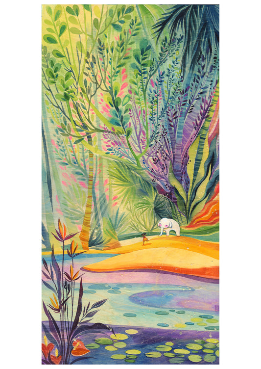 Marshmallow & Jordan - Colorful Tropical Forest