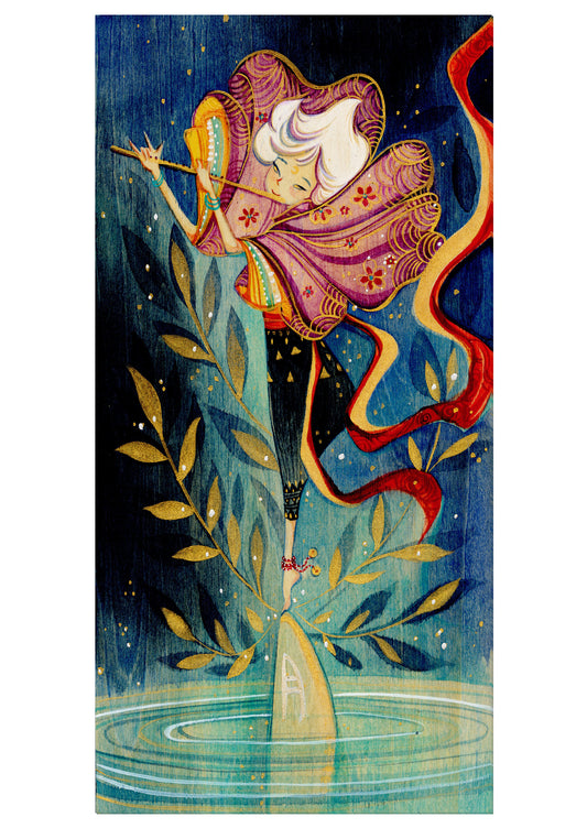 Magical Moon Fairy Playing the Flute